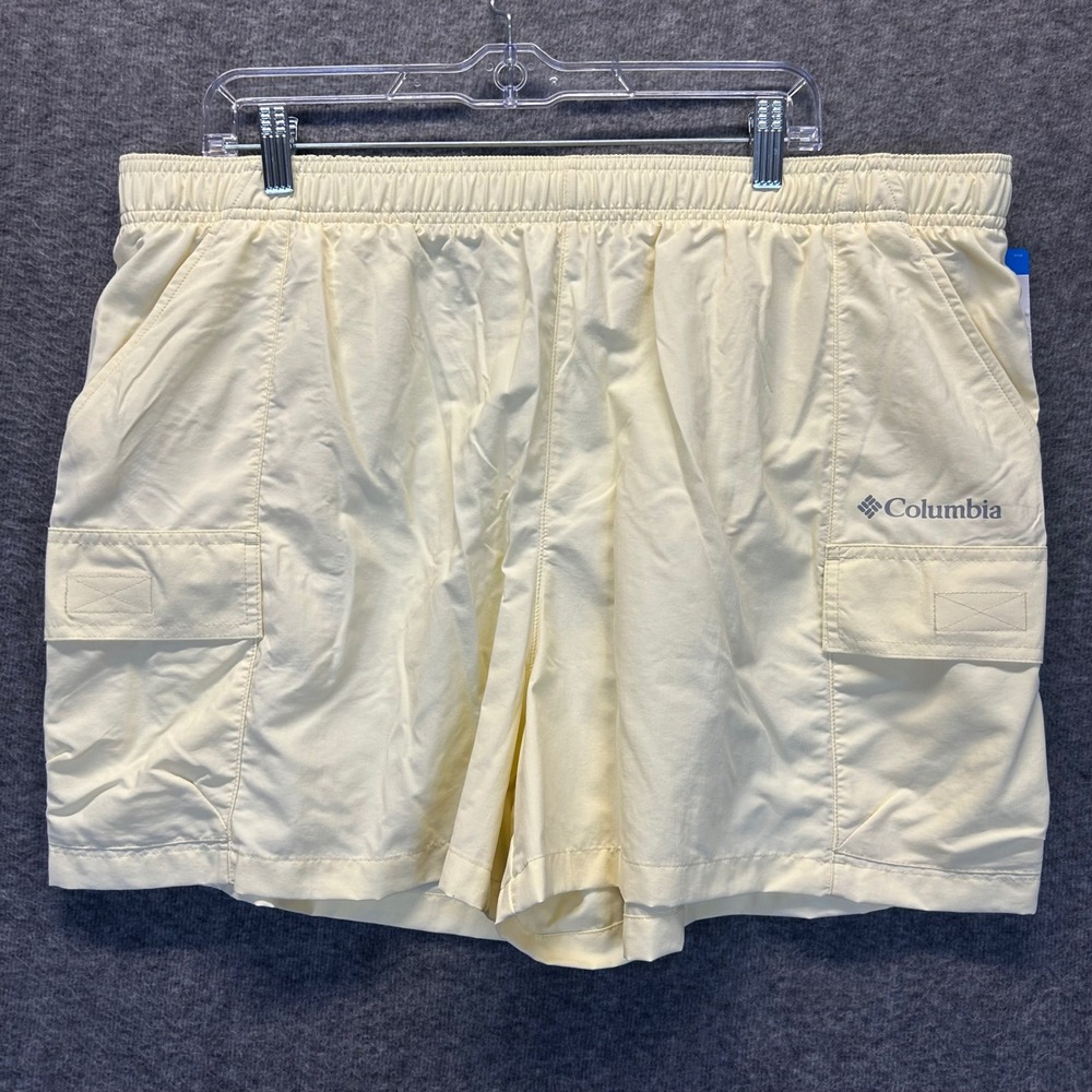 Columbia Womens Sandier Short XL Pale Yellow Cargo Omni-Shield AL5818-758 NEW